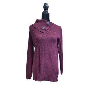 Metric Knits women's large k it burgundy sweater.